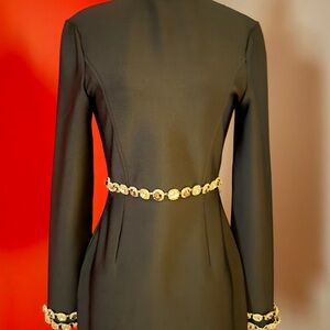 Elegant Black Dress with Rhinestone Accents